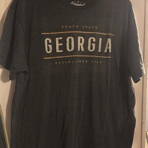 Anvil Black Short Sleeve Tee Casual Cotton Shirt